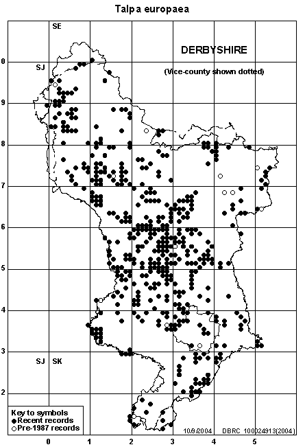 mole distribution map (2004)